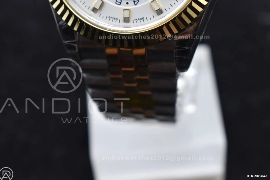 A23J Edition Bracelet Dial YG YG SS SS EasyCare Noob Skydweller White 1113 Best On 0104